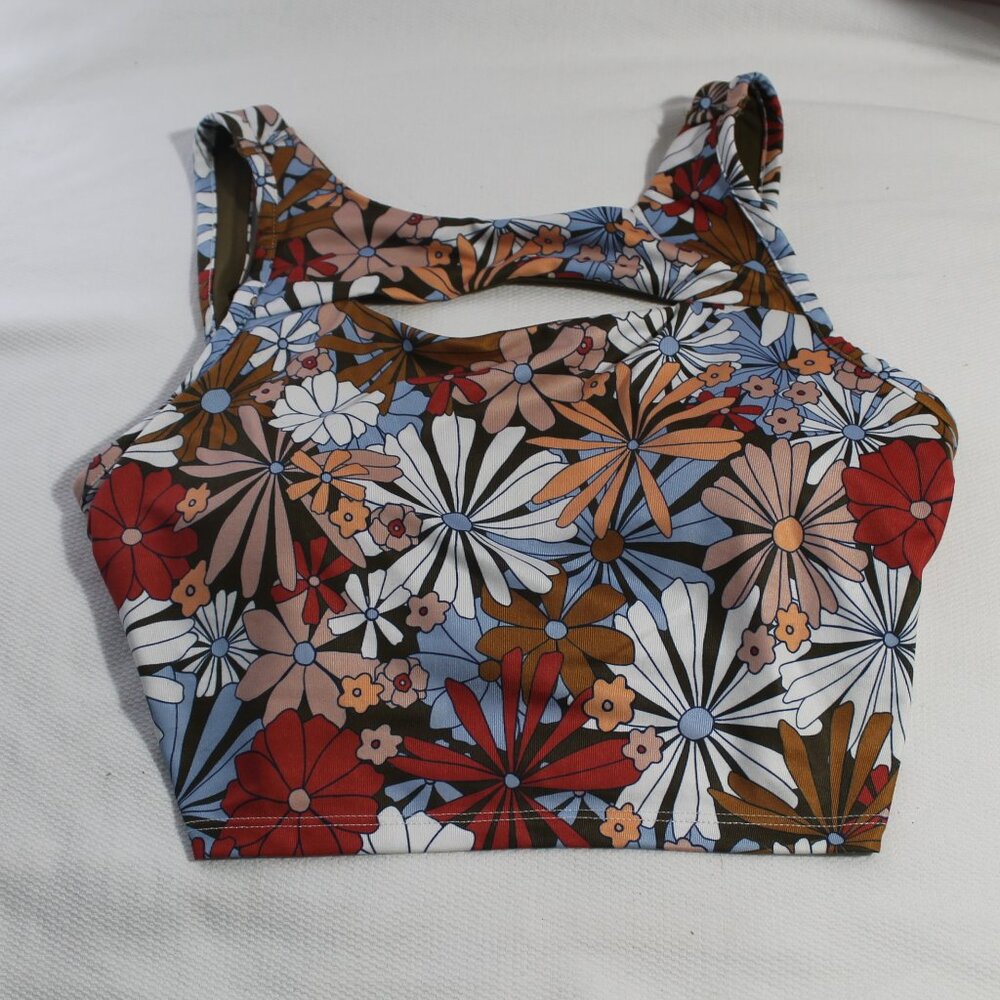 NWT SO Floral Bikini Swimsuit Tank Top, Small